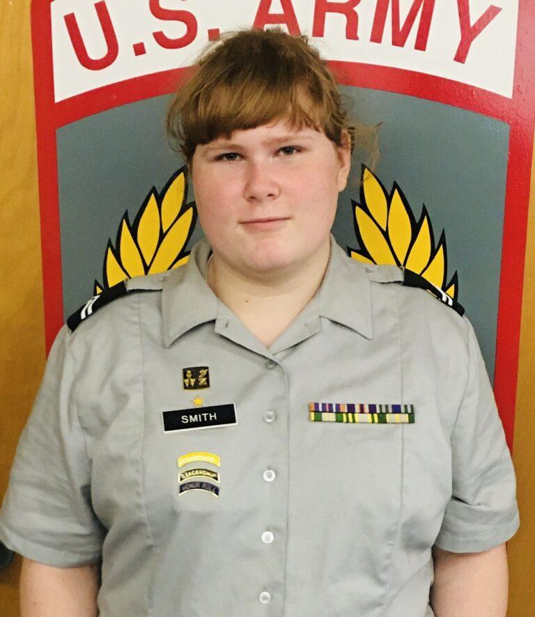 Alisha Smith is HCHS JROTC’s January Cadet of the Month