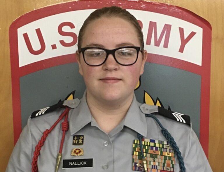 Haylee Nallick is HCHS’s JROTC Cadet of the Month