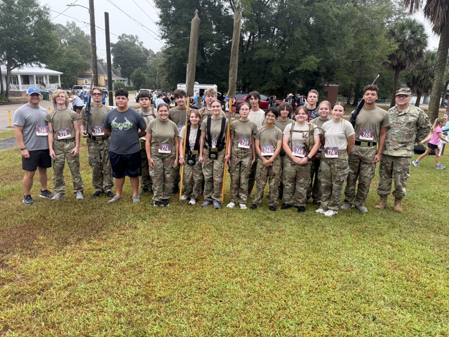 Group of cadets in camouflage uniforms Group of cadets in camouflage uniforms