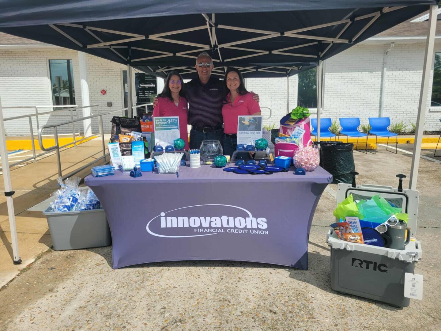 Innovations Financial Credit Union booth with staff