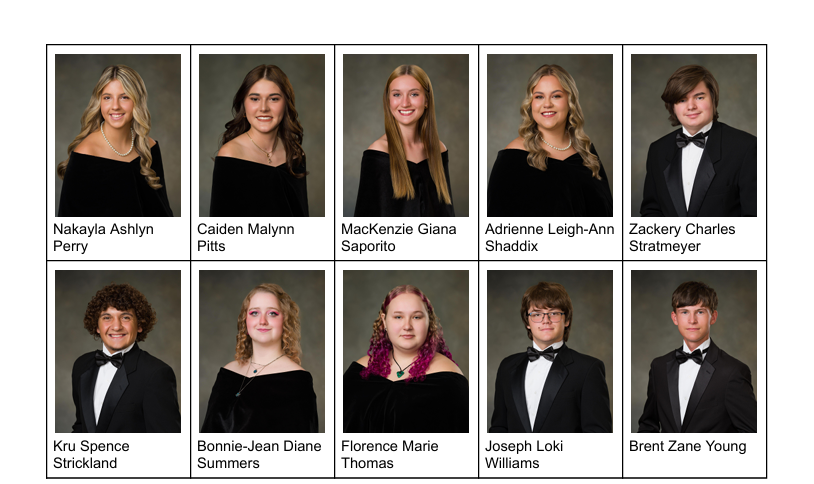 Grid of high school senior portraits